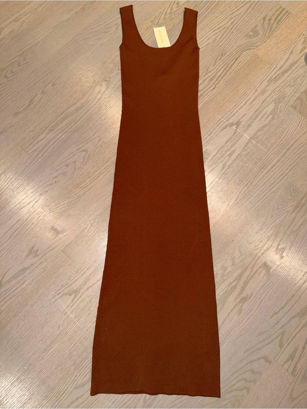 Ramy Brook Chocolate Brown Ribbed Maxi Dress